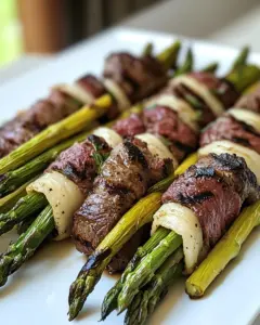 Macro Friendly Grilled Beef Asparagus Roll Ups