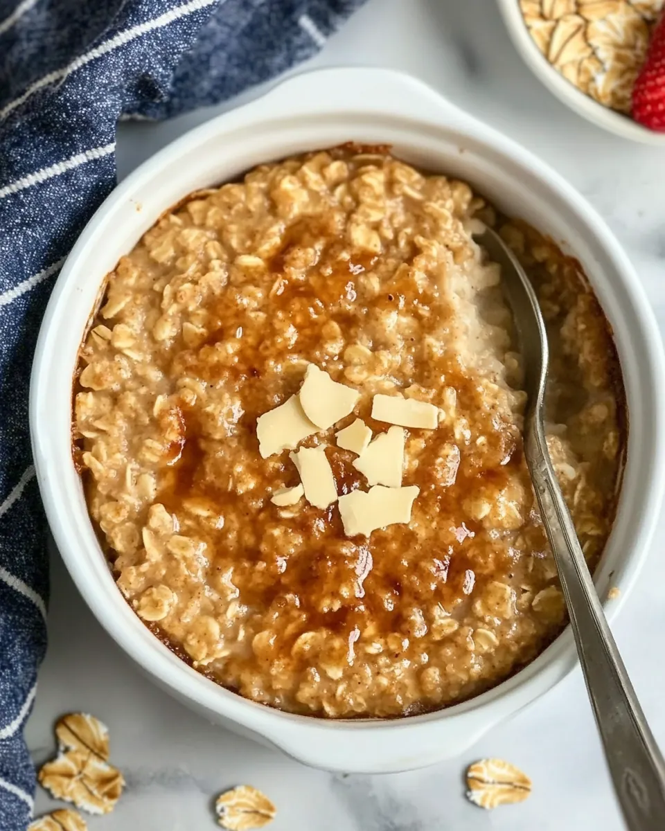 Make Ahead Buttery Baked Oatmeal