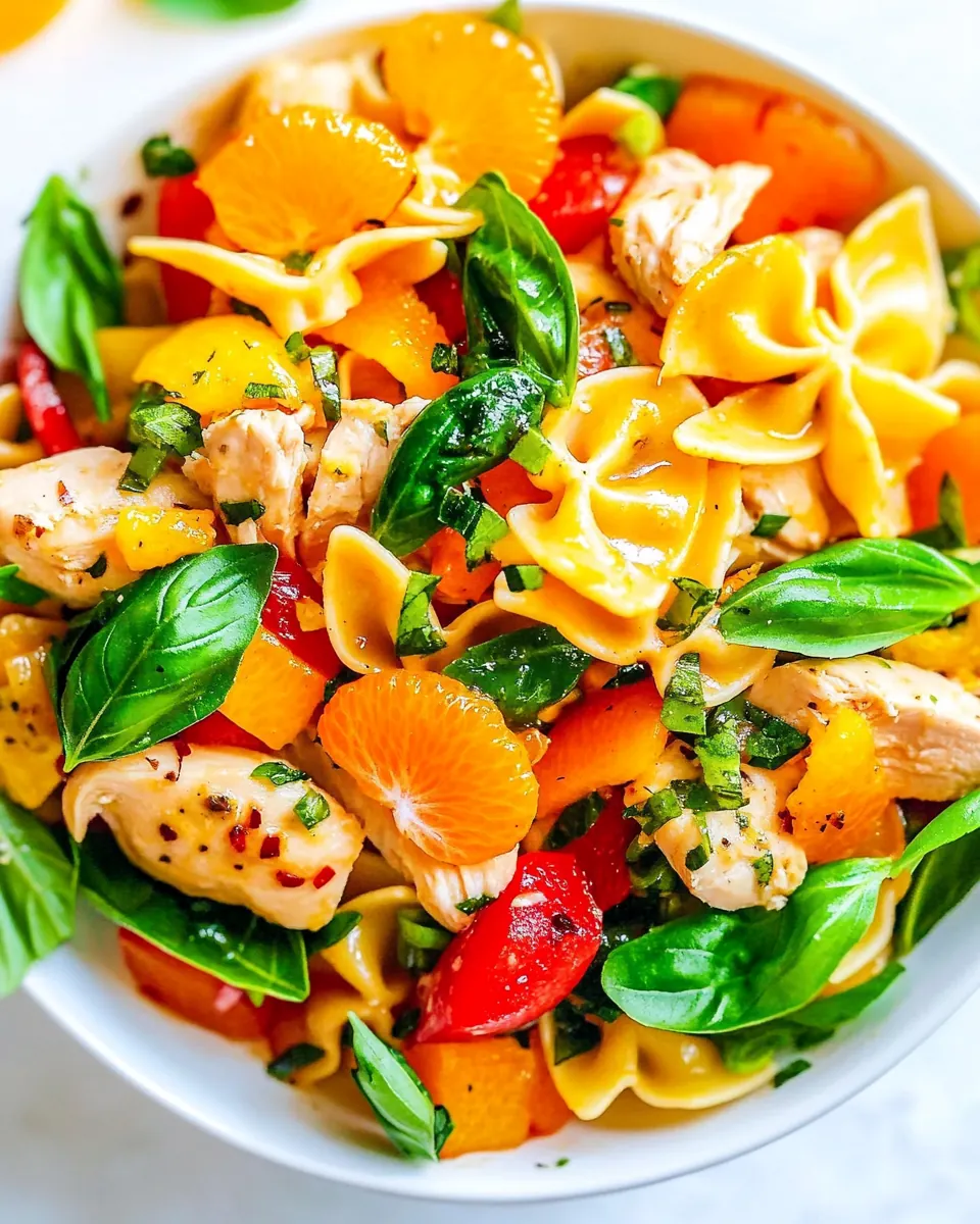 Mandarin Orange Chicken Pasta Salad