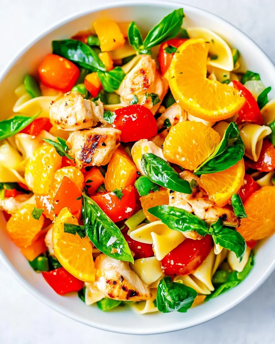Mandarin Orange Chicken Pasta Salad