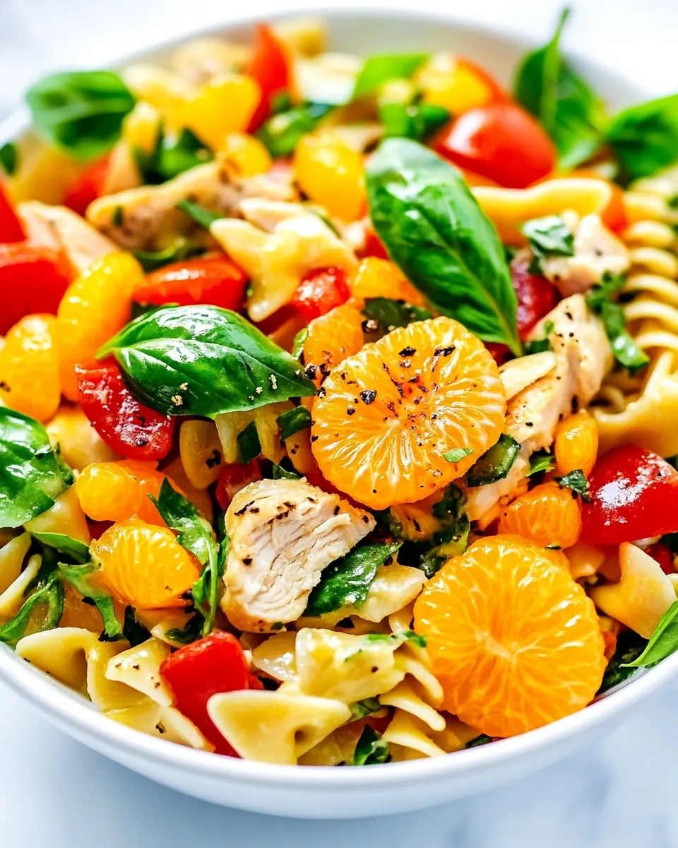 Mandarin Orange Chicken Pasta Salad