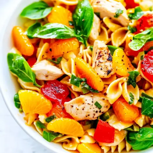 Mandarin Orange Chicken Pasta Salad
