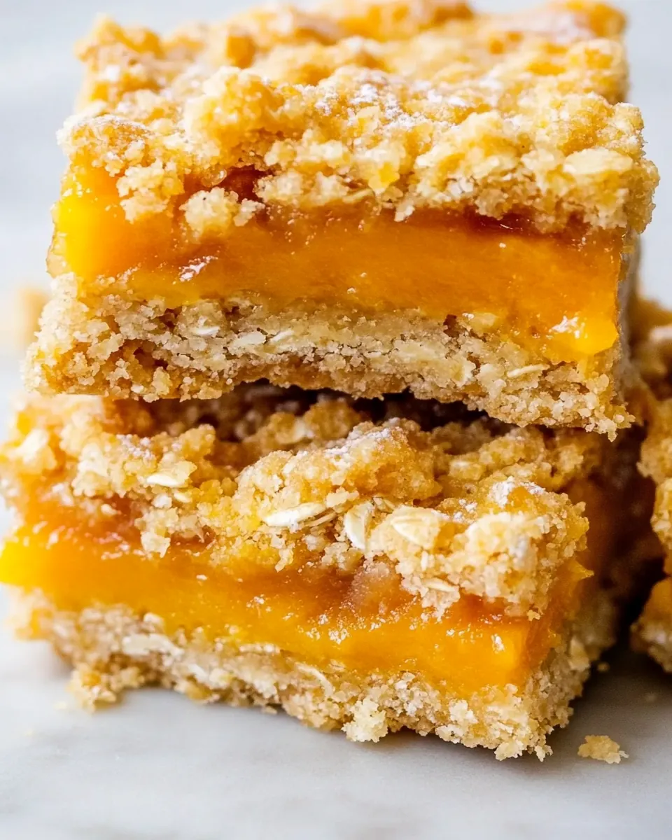 Mango Oatmeal Crumble Bars