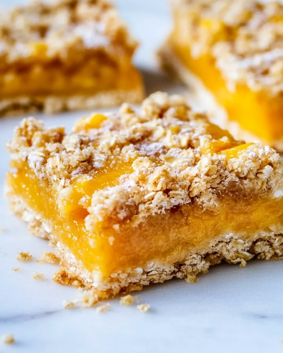 Mango Oatmeal Crumble Bars
