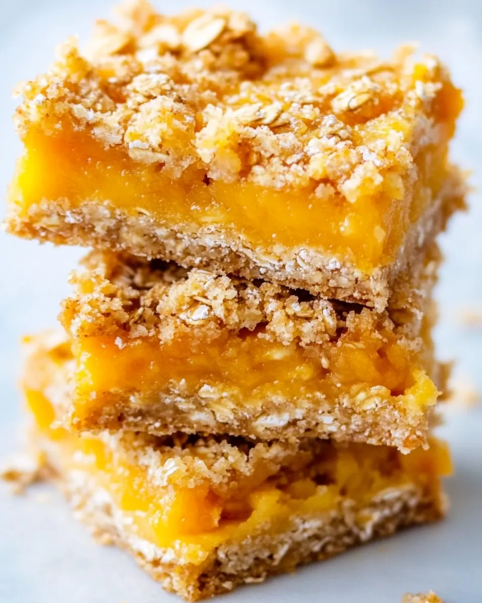 Mango Oatmeal Crumble Bars