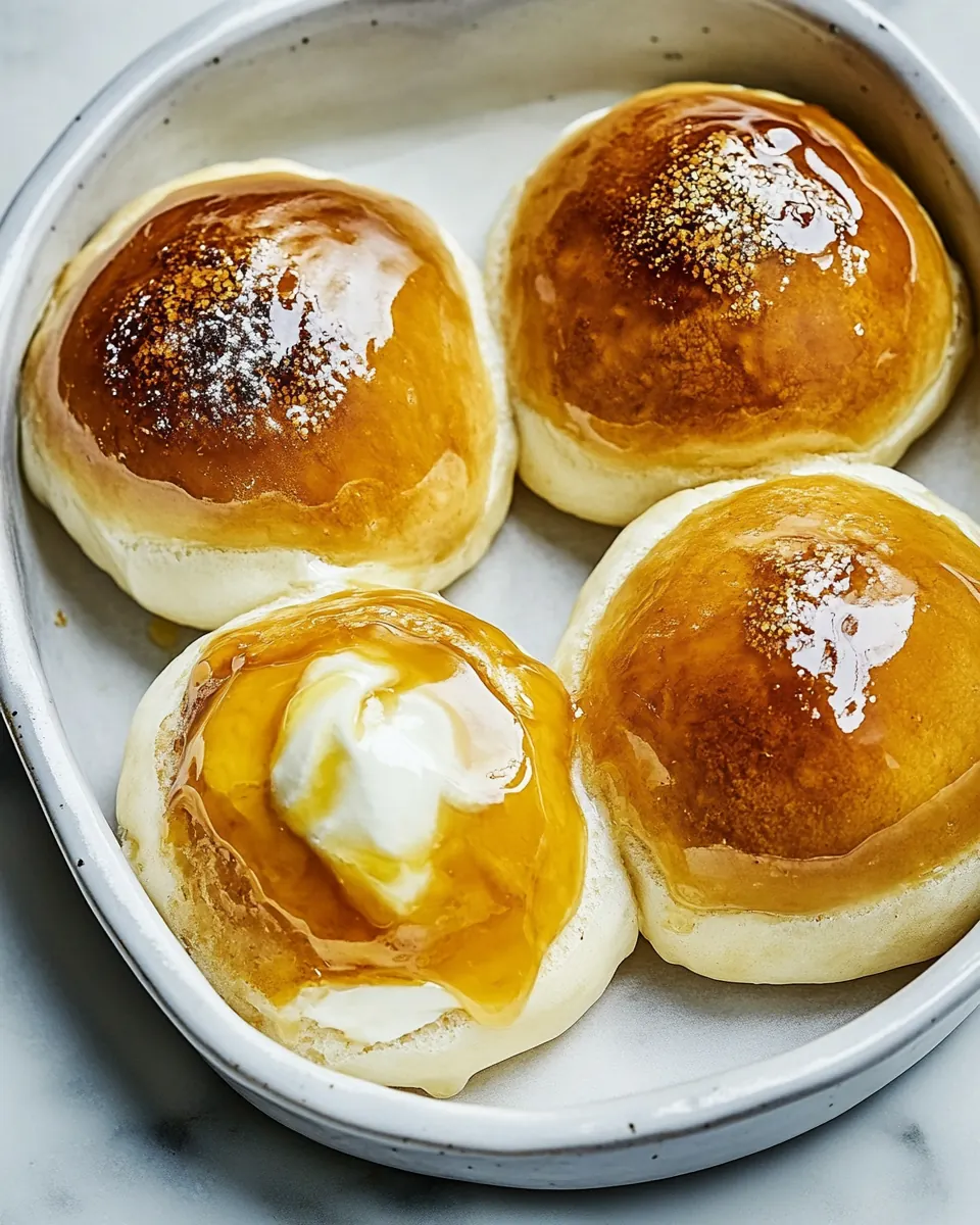 Maple Cream Filled Crème Brûlée Buns