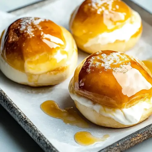 Maple Cream Filled Crème Brûlée Buns