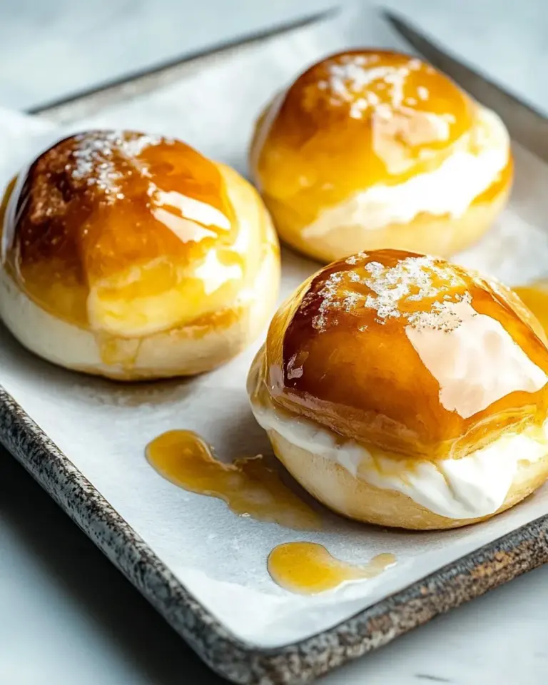 Maple Cream Filled Crème Brûlée Buns