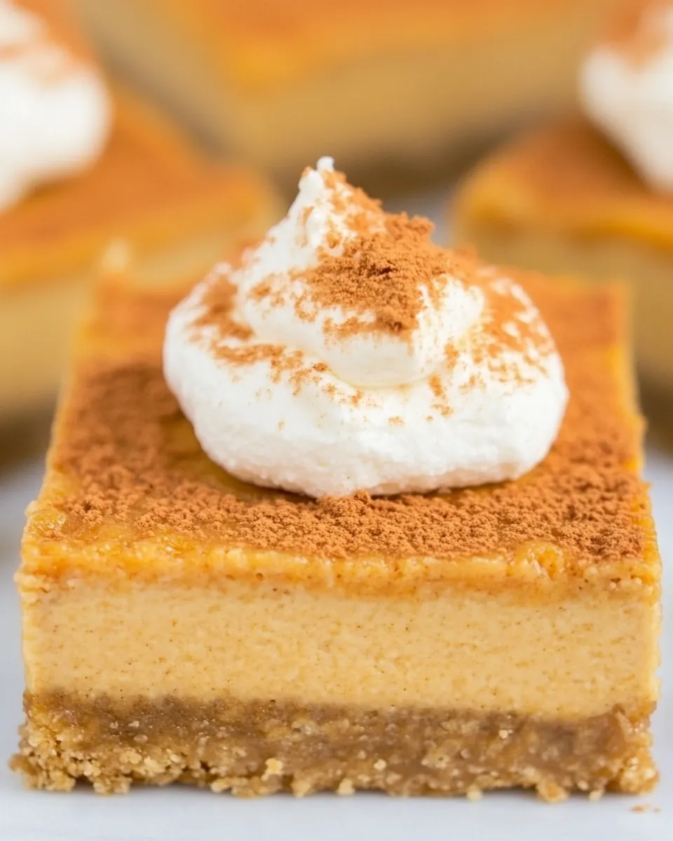 Maple Pumpkin Cheesecake Bars