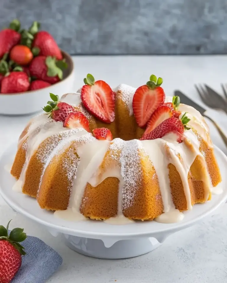 Marbled Strawberry Bundt Cake