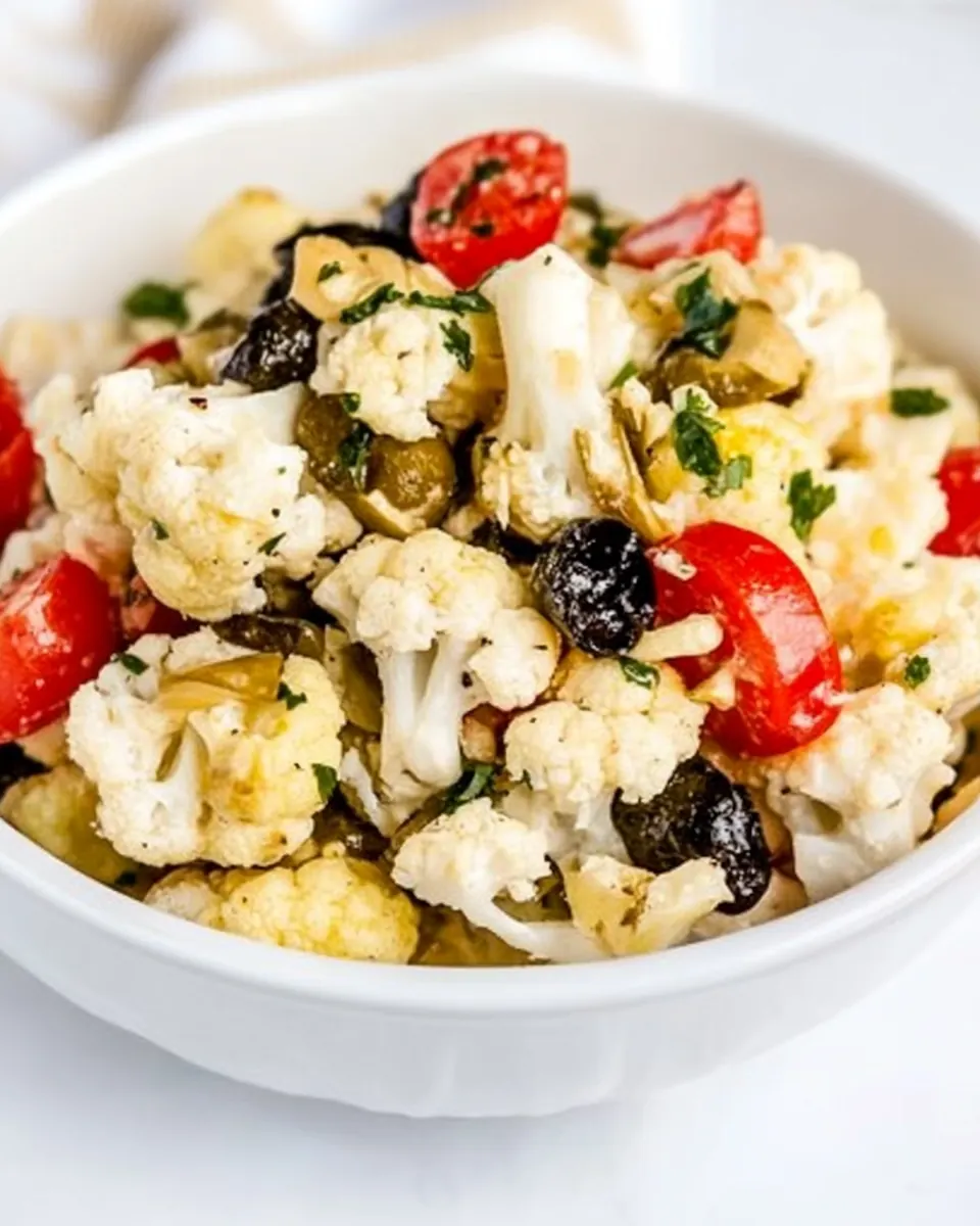 Marinated Cauliflower Antipasto Salad