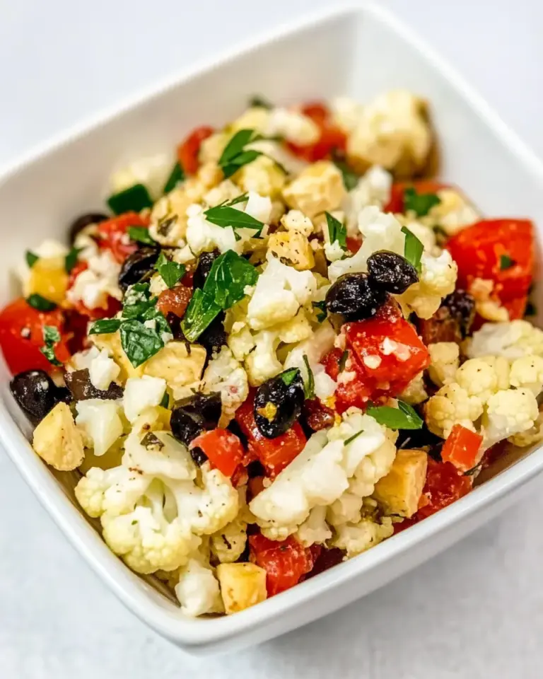 Marinated Cauliflower Antipasto Salad