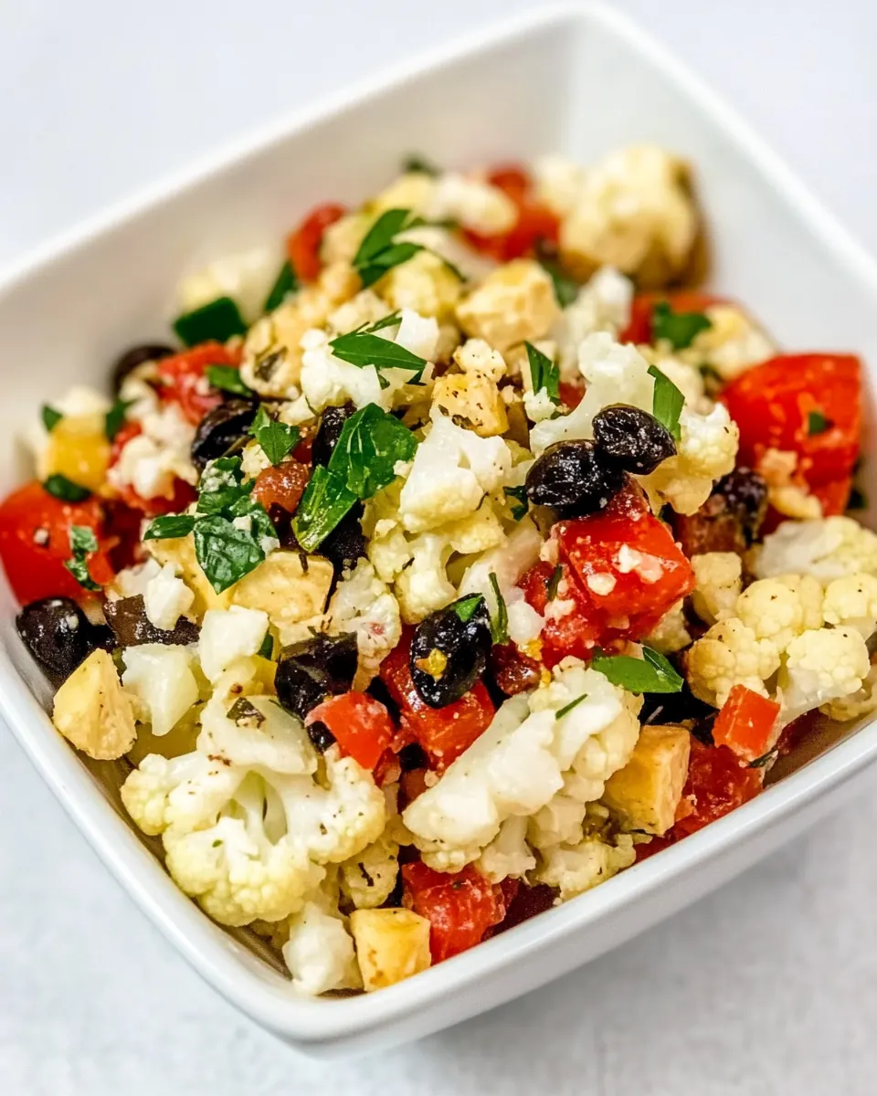 Marinated Cauliflower Antipasto Salad