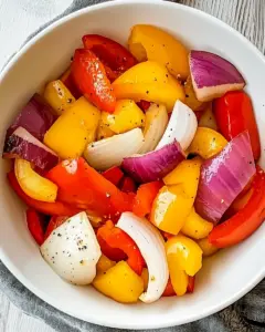 Marinated Peppers and Onions for Grilling or Roasting