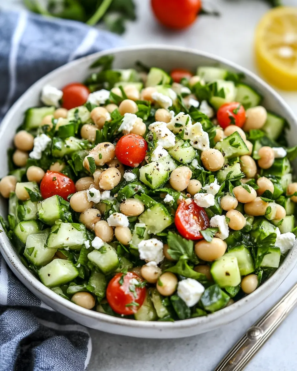 Maroulasalata Inspired Dense Bean Salad