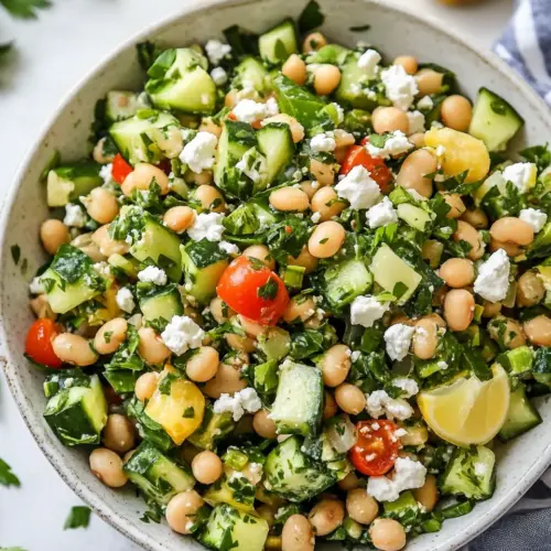 Maroulasalata Inspired Dense Bean Salad