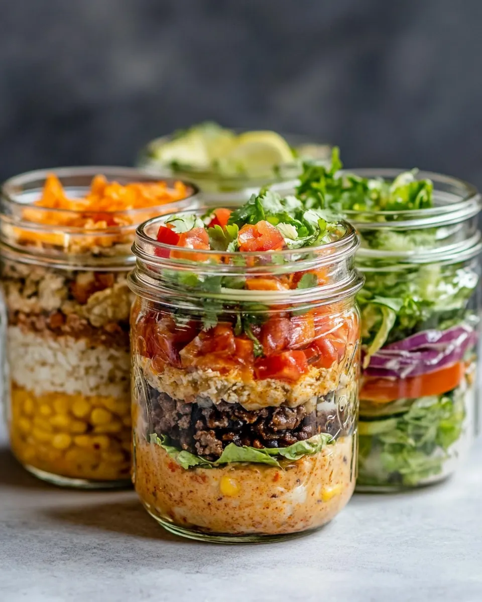 Mason Jar Burrito Bowls
