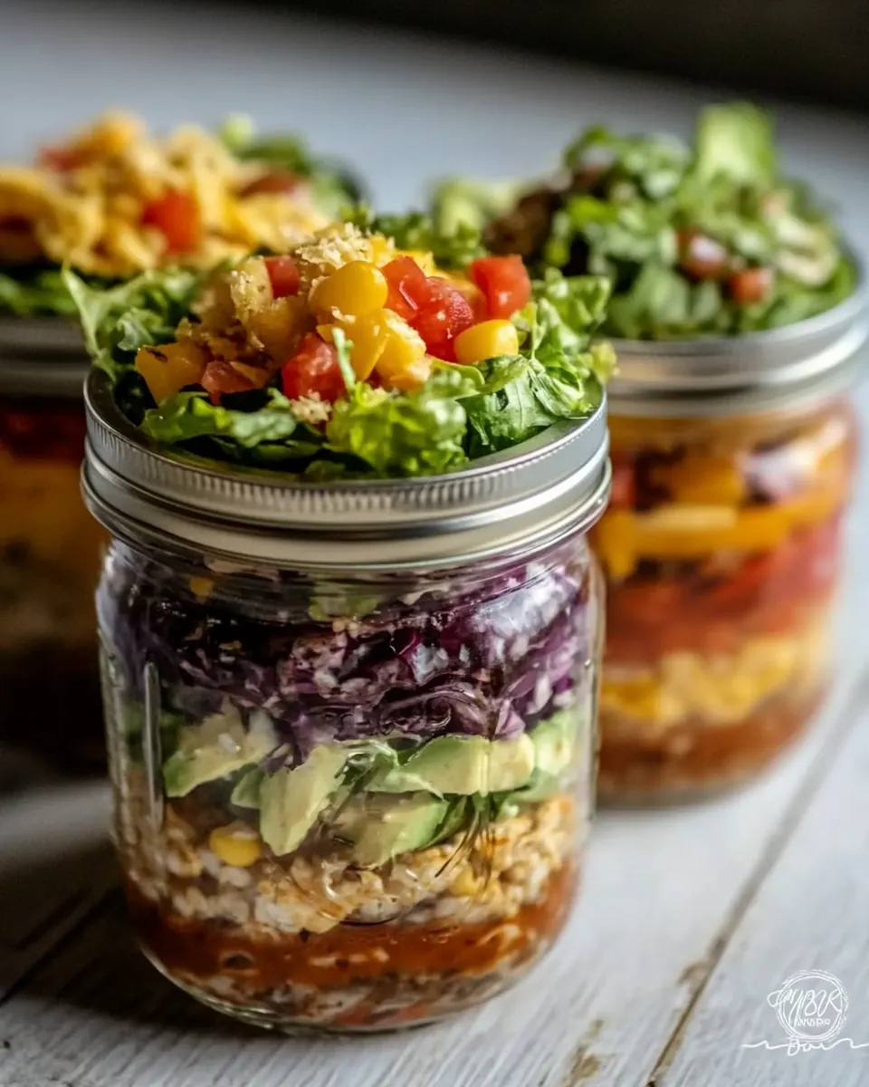 Mason Jar Burrito Bowls