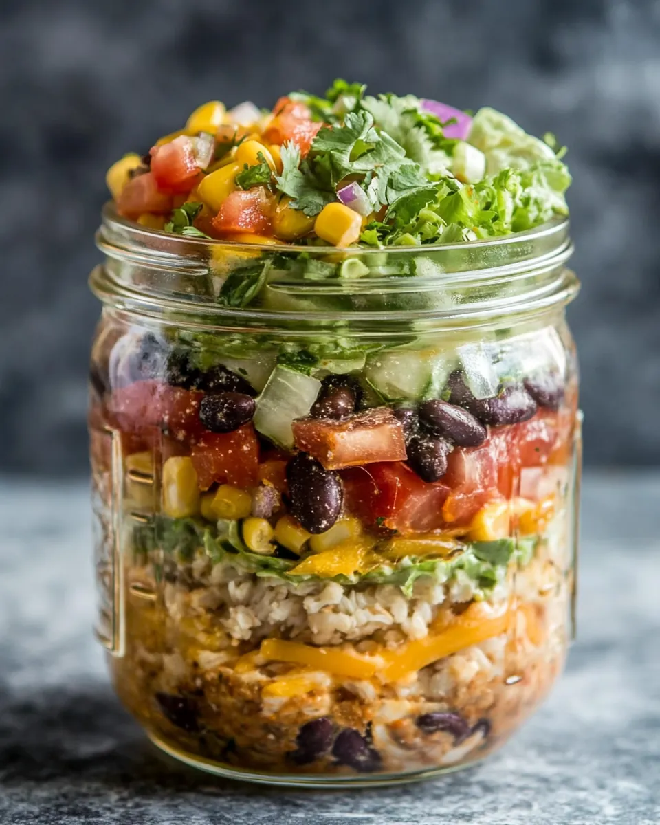 Mason Jar Burrito Bowls