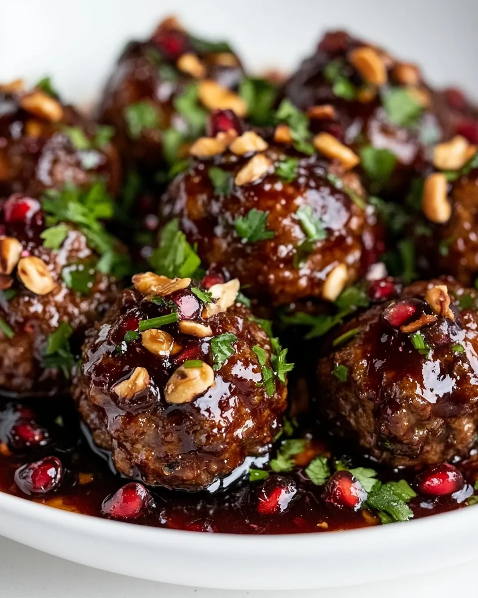 Meatballs With Walnut Pomegranate Sauce
