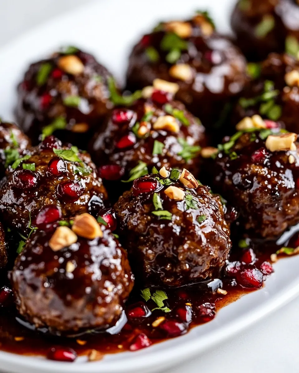Meatballs With Walnut Pomegranate Sauce