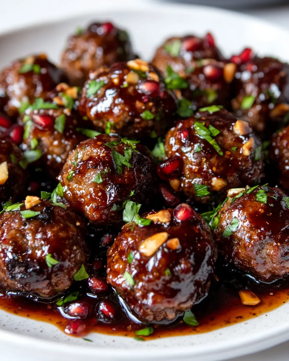 Meatballs With Walnut Pomegranate Sauce