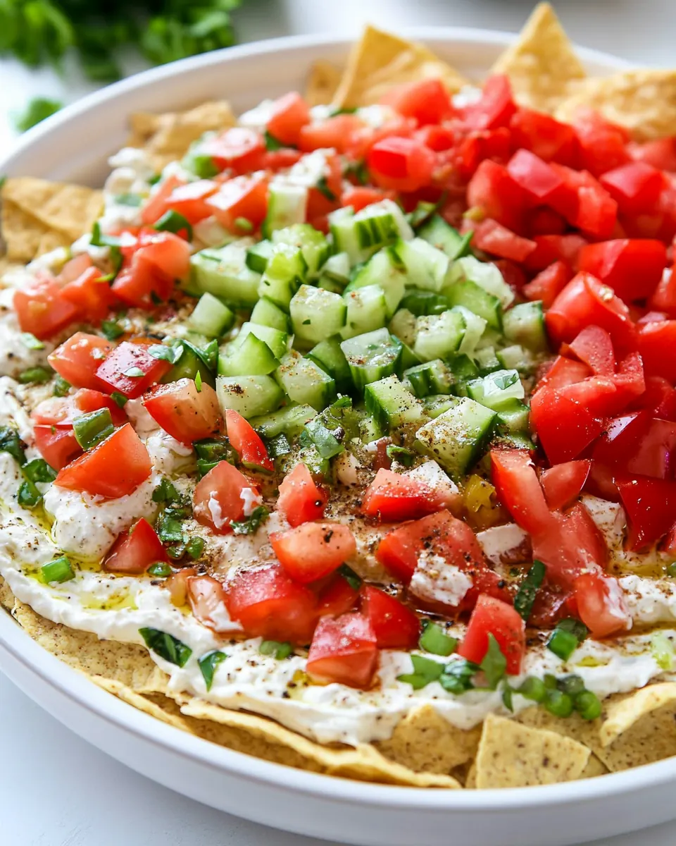 Mediterranean 7 Layer Dip