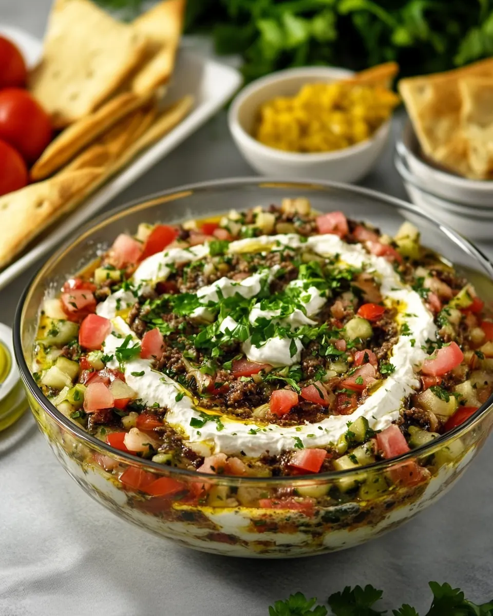 Mediterranean 7 Layer Dip