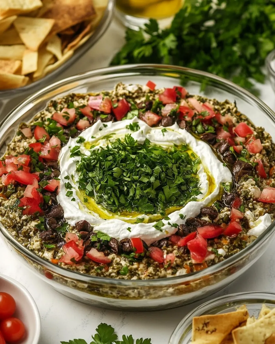 Mediterranean 7 Layer Dip