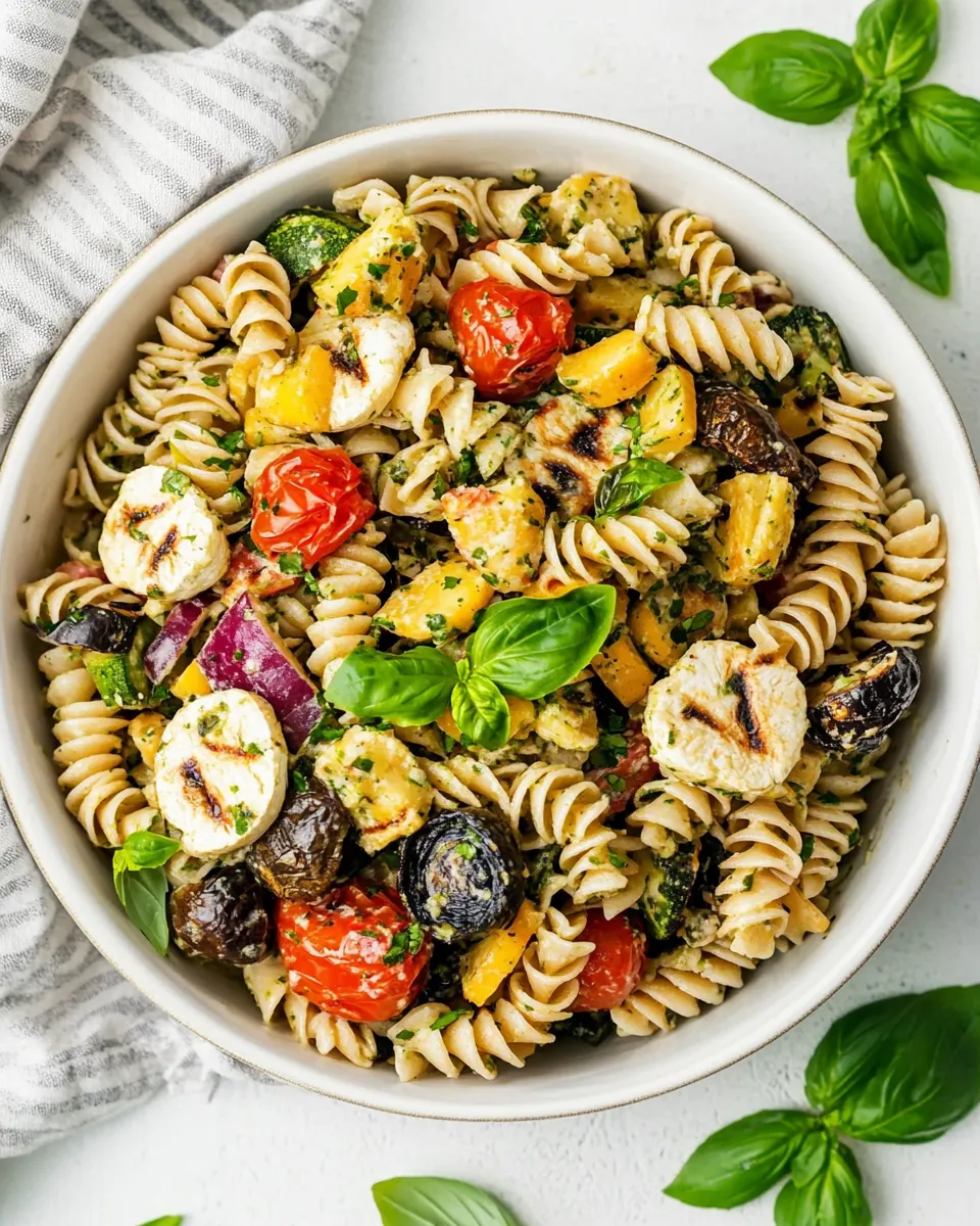 Mediterranean Roasted Veggie Pasta Salad