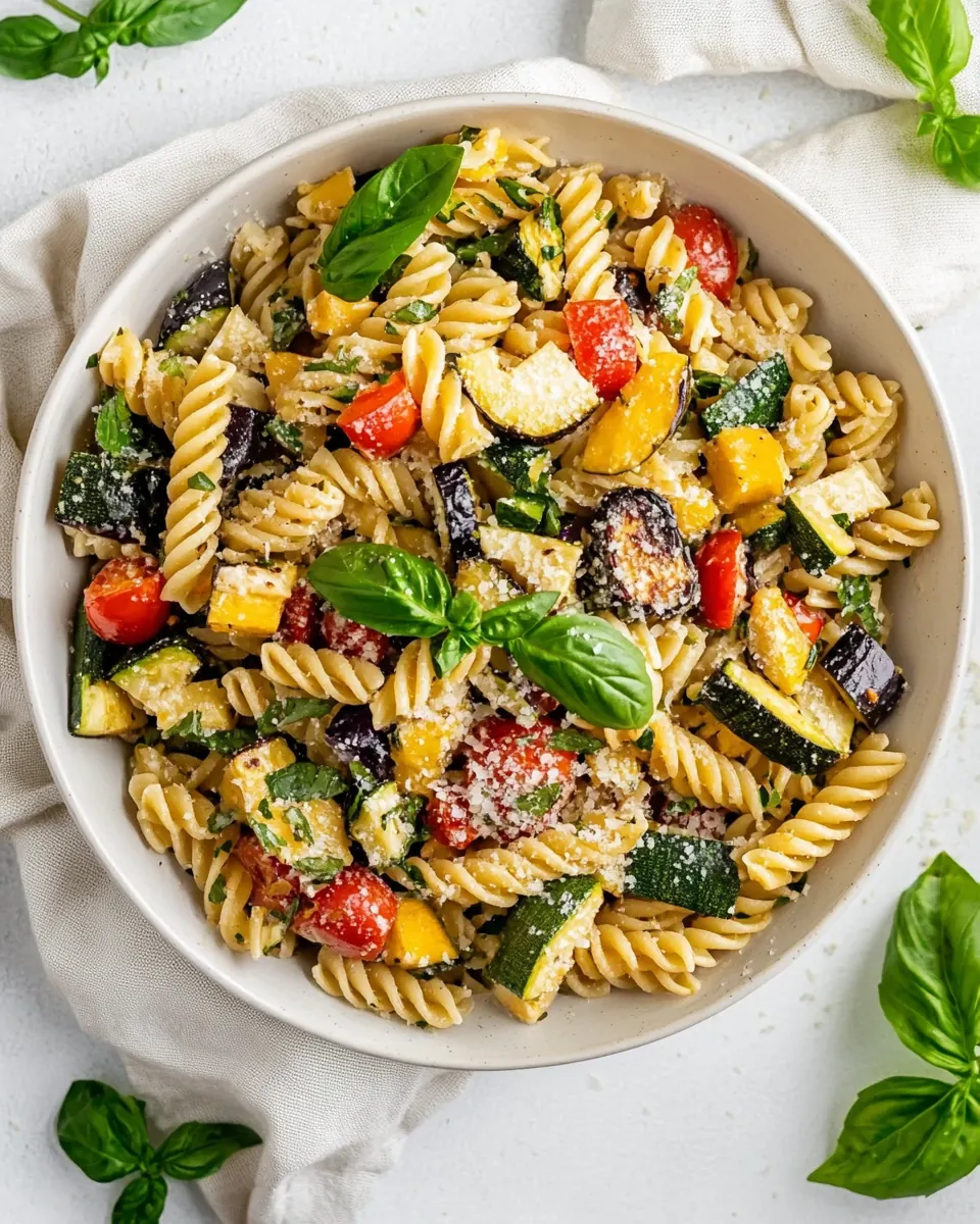 Mediterranean Roasted Veggie Pasta Salad