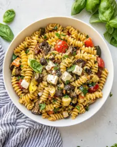 Mediterranean Roasted Veggie Pasta Salad