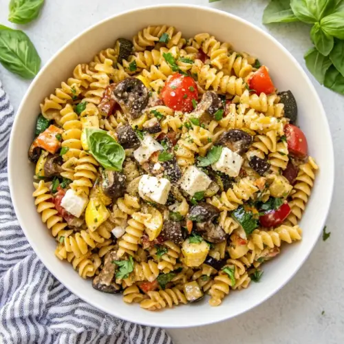 Mediterranean Roasted Veggie Pasta Salad