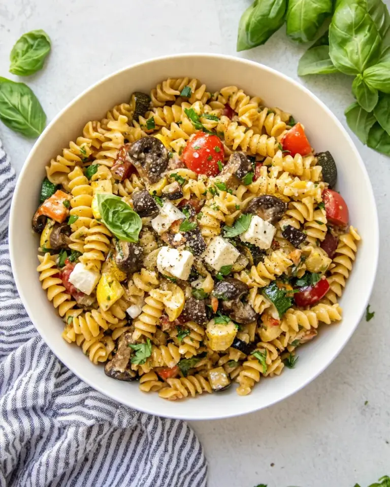Mediterranean Roasted Veggie Pasta Salad