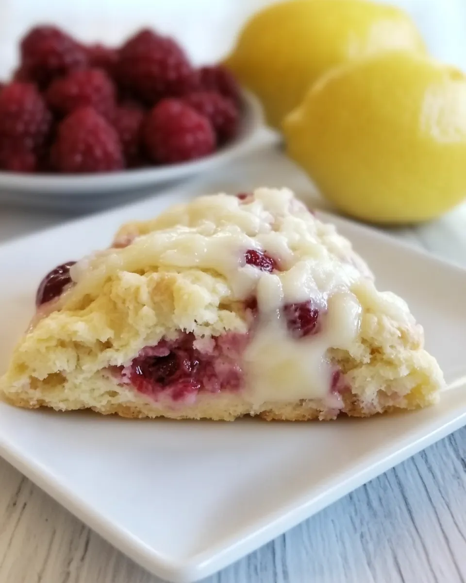 Meyer Lemon Raspberry Scones
