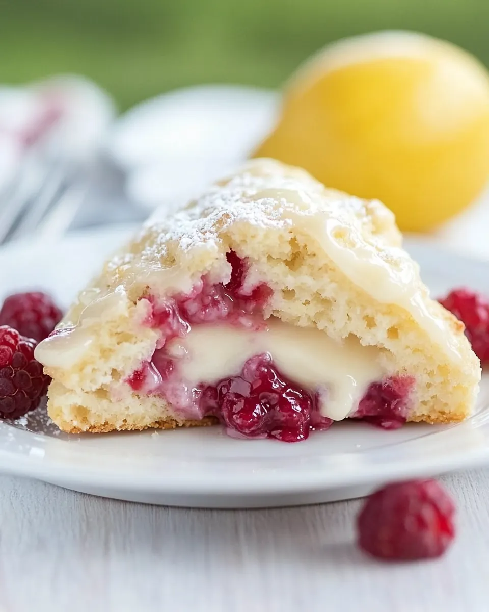 Meyer Lemon Raspberry Scones