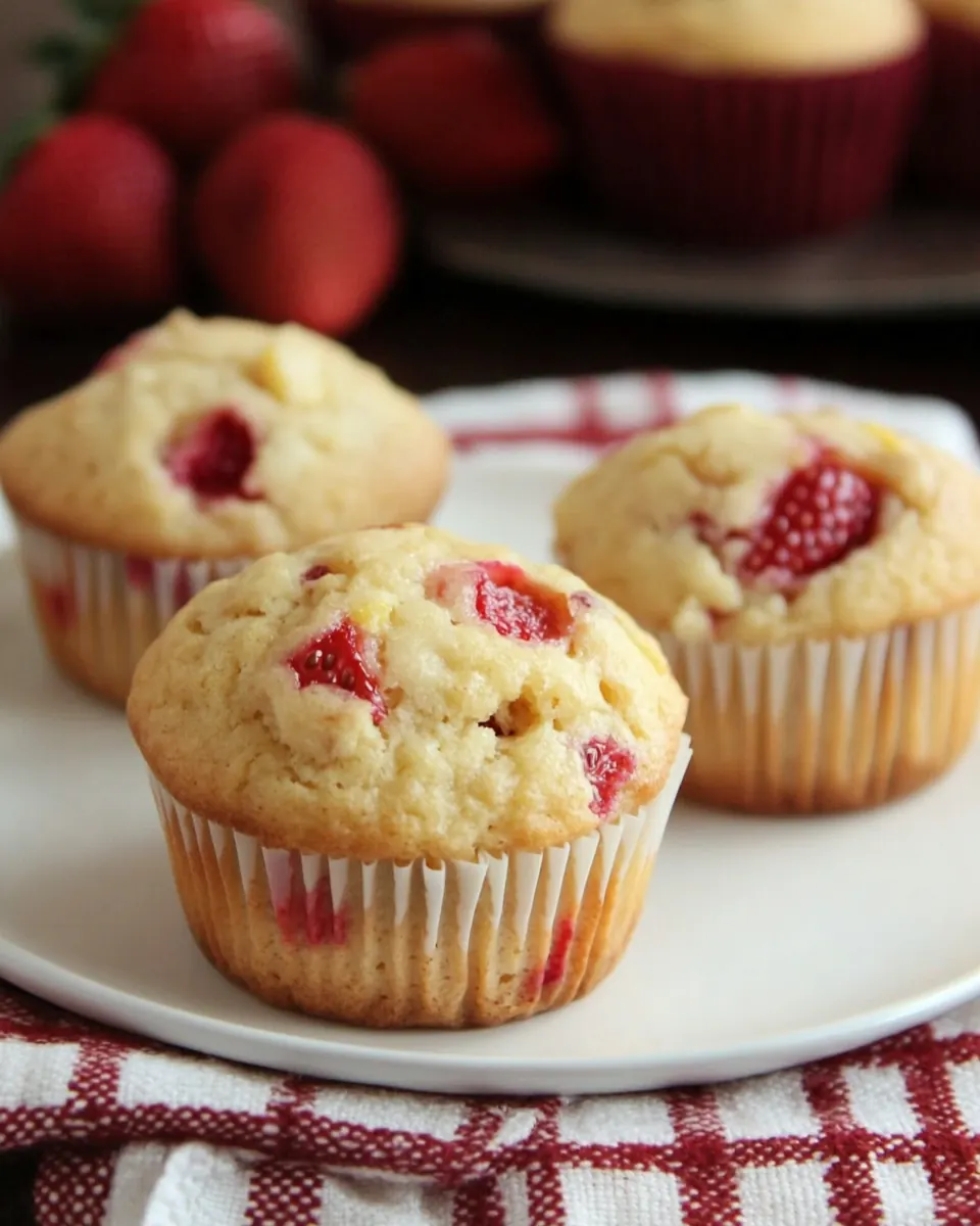 Meyer Lemon Strawberry Muffins