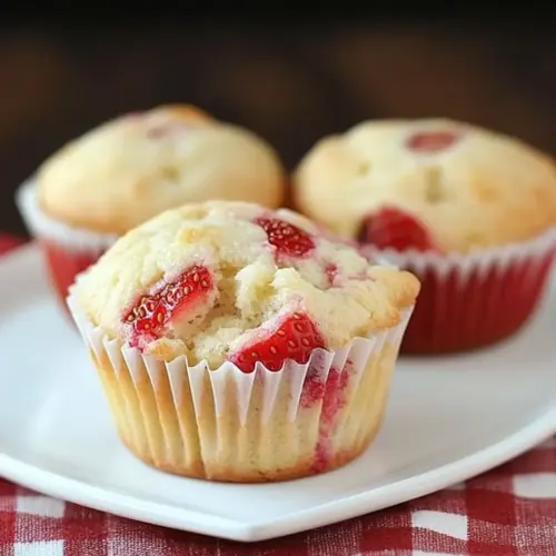 Meyer Lemon Strawberry Muffins