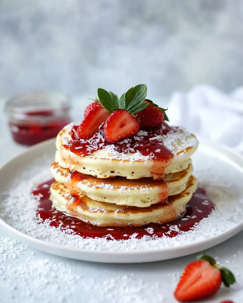 Mini Coconut Ricotta Pancakes
