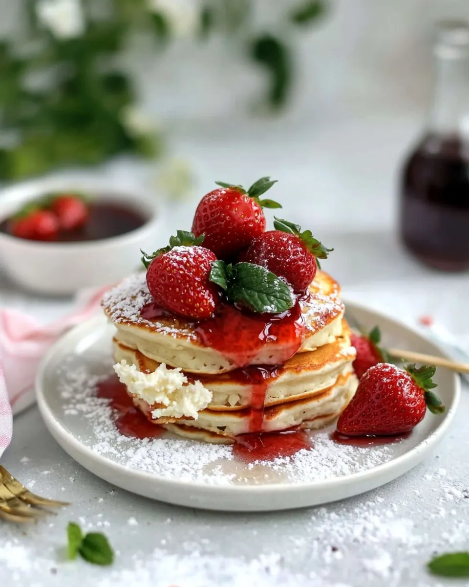 Mini Coconut Ricotta Pancakes