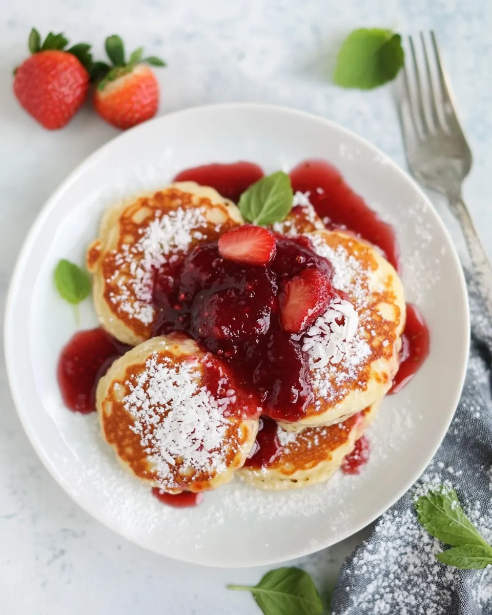 Mini Coconut Ricotta Pancakes