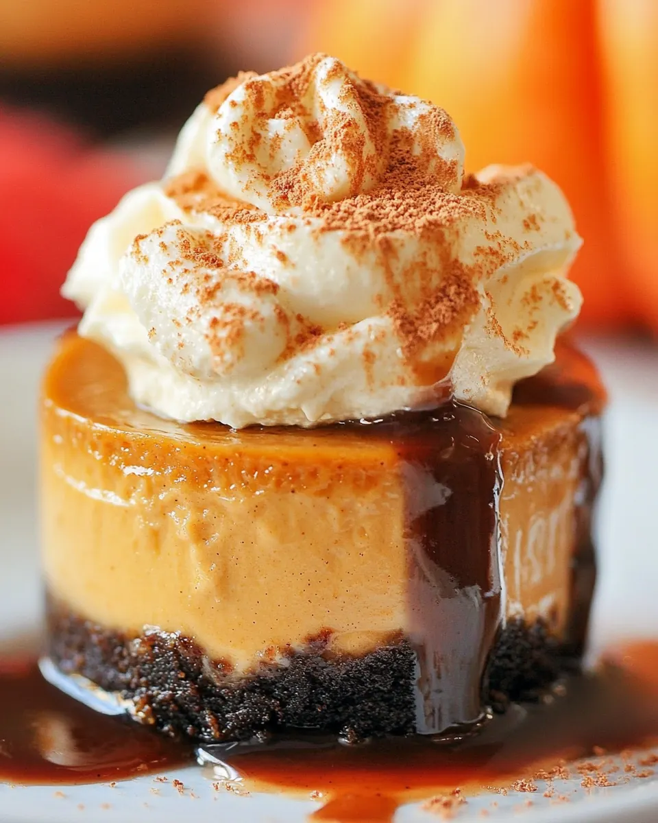 Mini Pumpkin Cheesecakes With Gingersnap Crust