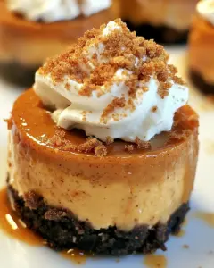 Mini Pumpkin Cheesecakes With Gingersnap Crust