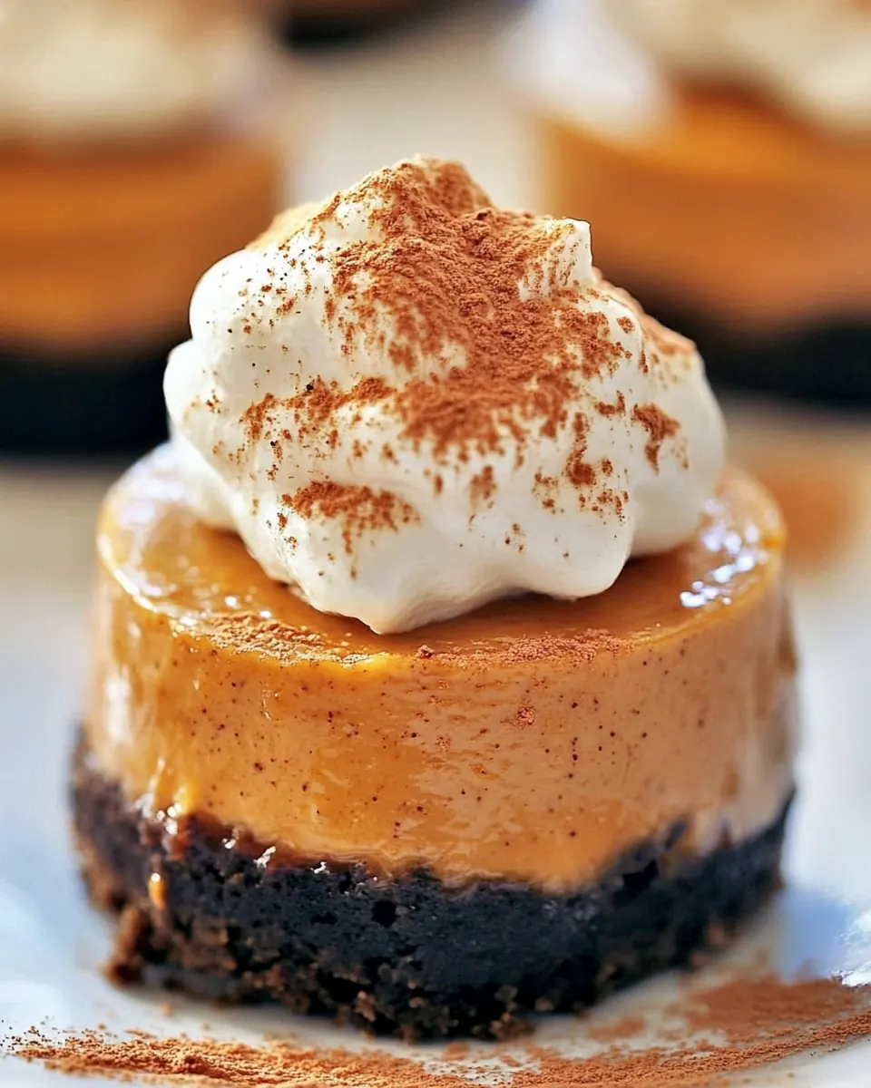 Mini Pumpkin Cheesecakes With Gingersnap Crust