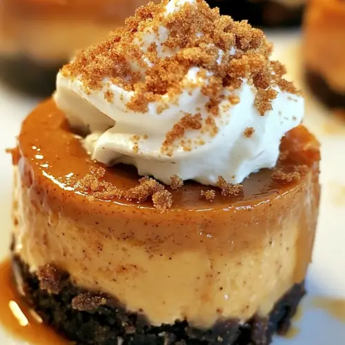 Mini Pumpkin Cheesecakes With Gingersnap Crust
