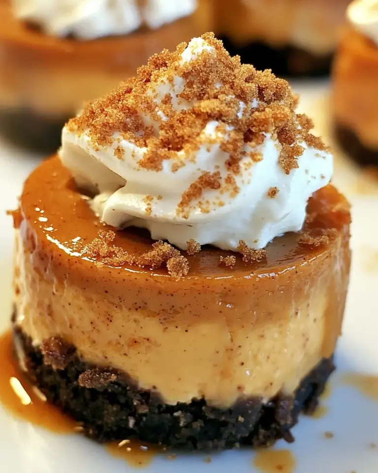 Mini Pumpkin Cheesecakes With Gingersnap Crust