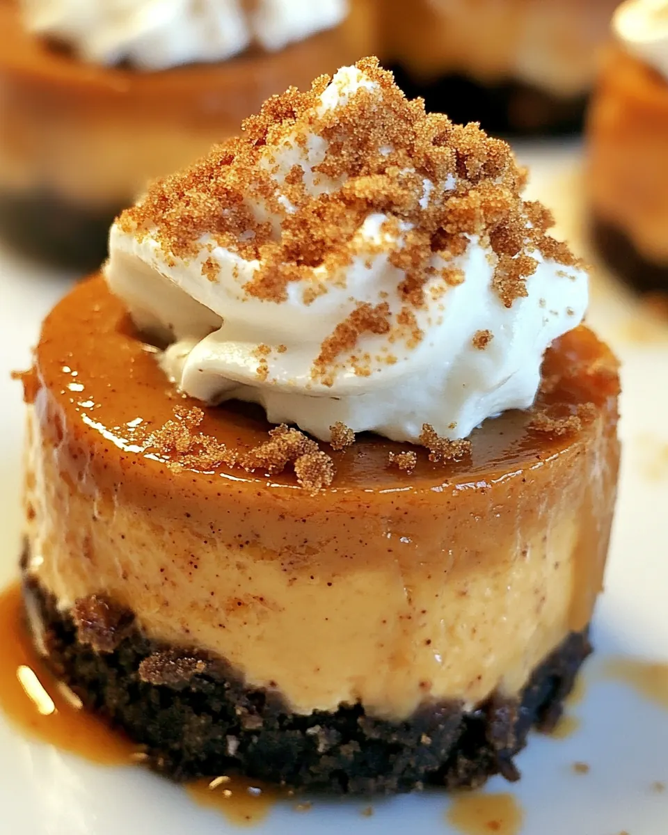 Mini Pumpkin Cheesecakes With Gingersnap Crust