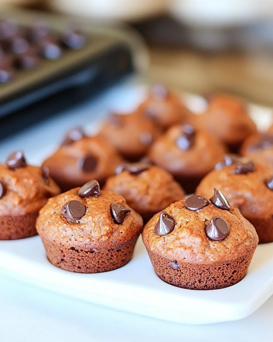 Mini Pumpkin Chocolate Chip Muffins
