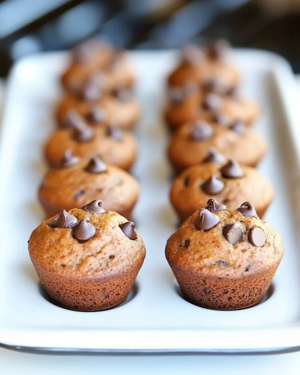 Mini Pumpkin Chocolate Chip Muffins