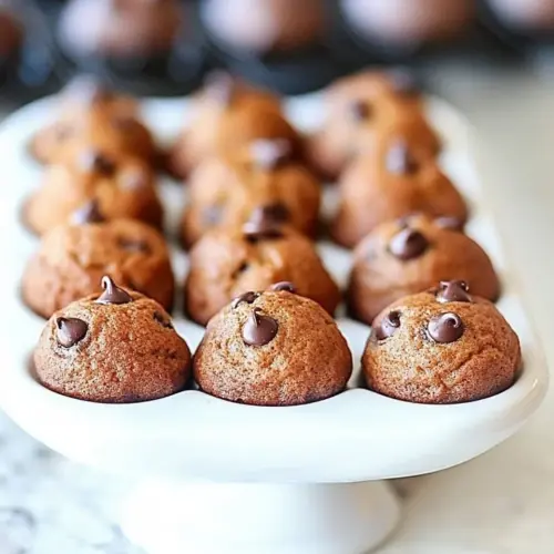 Mini Pumpkin Chocolate Chip Muffins